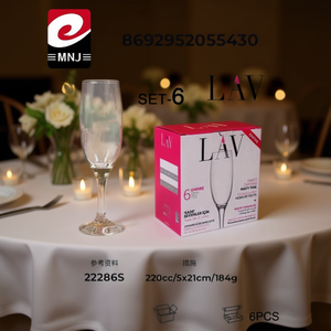 TAZA 6U 220CC Copas de Vidrio Premium de 220 ml para Ocasiones Especiales, Juego de Copas para Champán para Celebraciones - Product Image 3