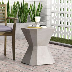 Lightweight <b>Outdoor</b> Concrete <b>Side</b> <b>Table</b> for <b>Outdoor</b> Living - Product Image 4