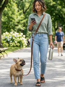 Premium Eco-Friendly Modern Animal Print Heavy Duty <b>Dog</b> <b>Leash</b> with 100% Cotton Material Bowknot Decoration SN HANDICRAFTS BST 01 - Product Image 1