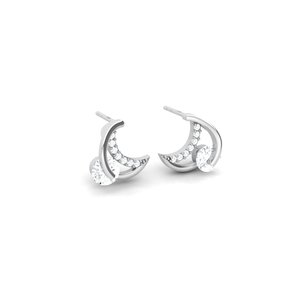 Boucles d'oreilles solitaires rondes en argent 925 plaqué or, rehaussant l'aura, pour femme, style banquet, idée cadeau remarquable - Product Image 1