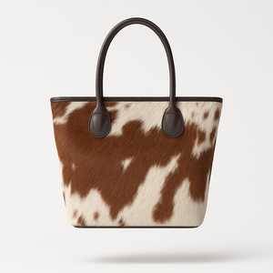 Leather Hair On Tote Bag Cowhide Handbag Women Shoulder Purse Fashion Travel Stylish <b>Shopper</b> Tote LHTB-0014 - Product Image 4