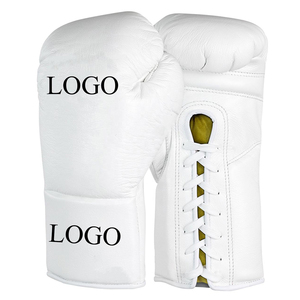 Guantes de Entrenamiento Profesionales, Guantes de Boxeo de Cuero con Soporte de Muñeca con Cierre de Gancho y Bucle, Guantes de Boxeo para Entrenamiento de Golpeo - Product Image 1