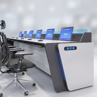 Table de Commande Professionnelle pour Centre de Contrôle, Console d'Opérateur, Bureau de Salle de Contrôle, Solution de Mobilier Modulaire pour Poste de Travail