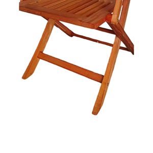 Set da Pranzo Pieghevole a 4 Pezzi per Patio con Sedie Universali in Teak per Interni ed Esterni - Product Image 6