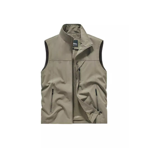 Gilet de travail imperméable, respirant, écologique, anti-UV, séchage rapide, col montant, fermeture éclair, style décontracté pour - Product Image 6