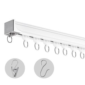 Set di Binari per Tende in Lega da Soffitto, Sistema Scorrevole da 3,6 Metri, Divisorio per Stanze e Tende - Product Image 1