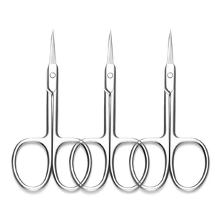 Ciseaux à cuticules et à ongles en acier inoxydable haute performance, durables, de qualité supérieure, avec manches en acier, service OEM ODM. - Product Image 1