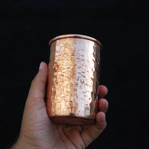 Tasse en cuivre massif faite à la main, design traditionnel chinois, à paroi simple, cadeau pour adultes - Product Image 1