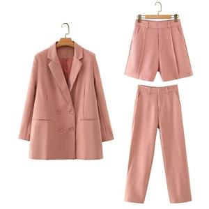 Wholesale Dropship Solid 3 Piece Anti-Wrinkle Women's Office Formal Suit Set <b>Blazer</b> Jacket Vest Trousers - Product Image 1