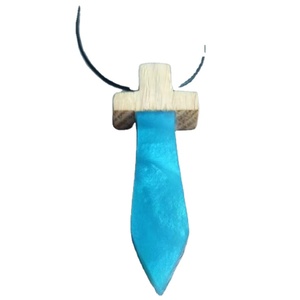 จี้ไม้เรซินแบบสโมคกี้ทำจากไม้เรซินใสสร้อยคอไม้มะเกลือรูปดาวเคราะห์เครื่องประดับ - Product Image 6