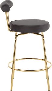 Tabouret de bar moderne en métal doré avec coussin blanc, prix de gros, pour hôtel, cuisine, décoration - Product Image 6