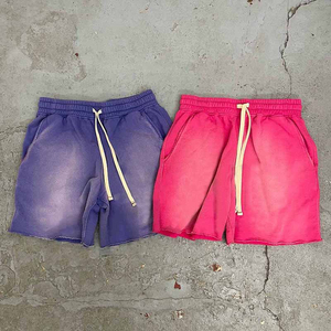 2026 New Custom Lined Double <b>Layer</b> Pockets Breathable Quick Dry <b>Mid</b> Elastic Waist Solid Jogger Sports Workout Men Shorts - Product Image 5