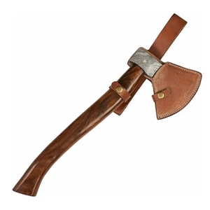 Hache artisanale en acier Damas avec manche en bois de rose pour le travail du bois, personnalisation ODM/OEM, 1 kg - Product Image 1
