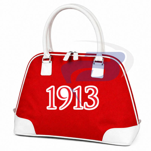 Delta | Sigma | Theta Sorority Women's Canvas Zipper Handbag with Greek Letters Custom Logo Design Laptop Storage for Daily - Product Image 3