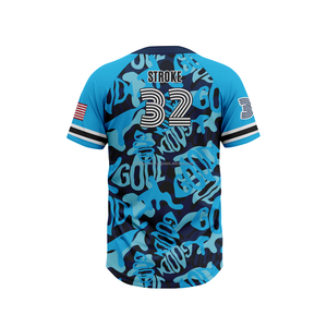 Livraison rapide, impression personnalisée, maillots de baseball bleus unis, unisexes, sublimation, grande taille, séchage rapide, respirants, tenues d'équipe, pas cher - Product Image 4