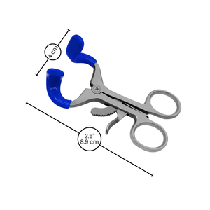 Écarteur buccal pédiatrique Molt Mouth Gag 3,5 po avec embouts en PVC bleu, en acier inoxydable chirurgical, avec verrouillage à cliquet, ergonomique et manuel - Product Image 5