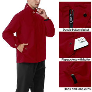 Nueva Chaqueta Impermeable con Capucha, Transpirable y Cortavientos, con Cierre, Diseño Personalizado, para Hombres, Uso Deportivo al Aire Libre - Product Image 2