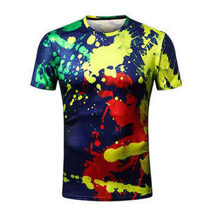 เสื้อยืดแขนสั้นผ้าฟลีซพิมพ์ลายแบบซับลิเมชั่นสั่งทำพิเศษ ปี 2025 สำหรับผู้ชาย ผ้าฝ้าย 100% เป็นมิตรกับสิ่งแวดล้อม แห้งเร็ว ระบายอากาศได้ดี น้ำหนัก 300 กรัม ป้องกันรอยยับ - Product Image 1