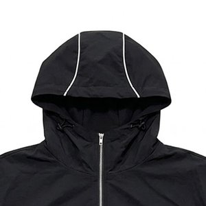 Wholesales Custom Logo Black Panels Men's 100% Polyester Eco-Friendly Waterproof <b>Wind</b> <b>Breaker</b> Sporty Pants Sets Winter Quick Dry - Product Image 4
