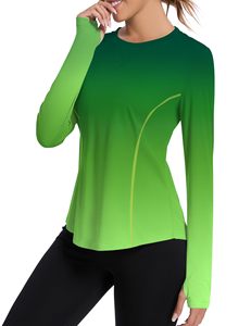 Camisa de Pesca para Mujer, Cómoda, Verde, Manga Larga, UPF 50, Secado Rápido, Color Sólido, Estilo Pullover, para Actividades al Aire Libre - Product Image 3