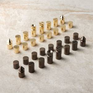 Pièces d'échecs modernes en métal, uniquement, design artistique, vente en gros, pièces d'échecs en métal de qualité supérieure, design contemporain de luxe, jeu de stratégie - Product Image 2