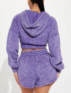 Sweat-shirts sportifs surdimensionnés pour femmes, demi-zip, décontractés, à capuche, tricotés, pour l'hiver, fabricant direct - Product Image 4