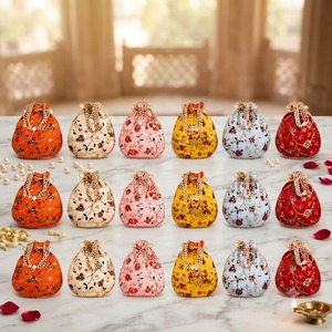 Handcrafted Silk Heavy Embroidery Wedding Clutch Wrist Bag Assortment Traditional Henna Mehendi Chinese <b>New</b> <b>Year</b> Party Favor - Product Image 3