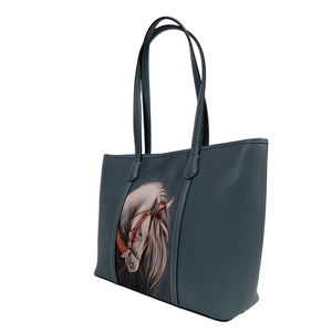 Bolso Tote de Cuero Hecho a Mano con Estampado de Caballo, Bolso de Hombro de Gran Capacidad, Bolso Vintage para Mujer para Uso Diario - Product Image 2