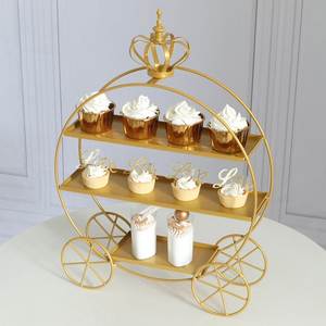 Soporte de Metal de Lujo para Pasteles, para Exhibición de Postres, Decoración de Mesa para Eventos y Presentación Profesional - Product Image 4