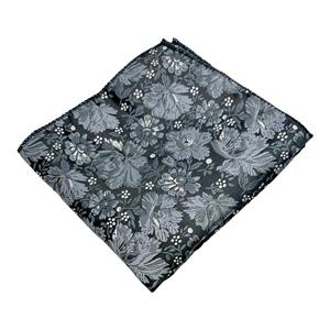 Wandaf elegante corbata floral de seda y bolsillo cuadrado combinado accesorio de vestido de diseño a juego - Product Image 4