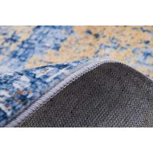 Collezione astratta Design Super morbido tappeto blu oro superficie lavabile in lavatrice - Product Image 6