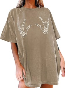 T-shirt décontracté pour femmes, à porter au quotidien, t-shirt à la mode pour femmes, coupe ajustée, chemise en coton de style vintage pour femmes - Product Image 4