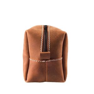 Neceser de Cuero Vintage Personalizado para Hombre, Bolsa de Aseo con Cierre de Cremallera, Personalizada para Artículos de Aseo - Product Image 2