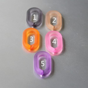 Maillons de chaîne en résine peints à la main, 5 couleurs, fournitures artisanales légères DIY, personnalisation du logo, artisanat traditionnel Moon Rise - Product Image 1