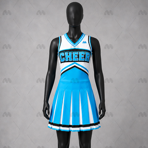 Uniforme de cheerleading en polyester imprimé sur mesure de qualité supérieure pour femmes, robe sublimée, fabricant OEM et grossiste - Product Image 1