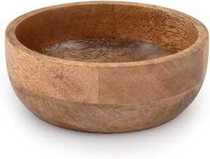 Handmade Durable Lightweight Eco-Friendly Wood Bowl with Black White Geometric Pattern Modern Design for <b>Camping</b> Use - Product Image 6