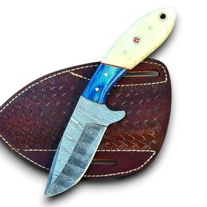 Cuchillos de Caza de Acero de Damasco Personalizables al por Mayor con Soporte OEM/ODM, Mango de Hueso de Camello y Madera - Cantidad a Granel - Product Image 1