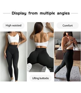 Scrunch Butt Sports Women Leggings Butt Lifting <b>Tummy</b> <b>Control</b> High Waisted Solid Workout Gym Running Compression Tight Yoga Pant - Product Image 6