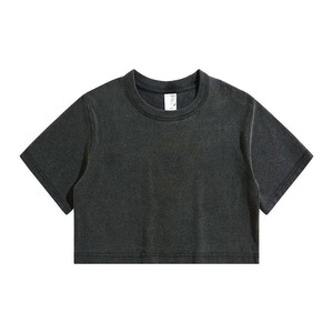 Wholesale Women Crop <b>Tops</b> Cropped Sweatshirt Heavyweight Cotton Urban Fashion Supplier for USA Buyers - Product Image 1