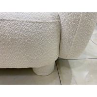 Canapé en tissu moderne en forme de L trois places avec dossier à coussins détachables - Construction renforcée durable, écologique pour usage commercial et hôtelier