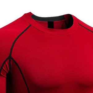 Camiseta de Compresión Deportiva para Hombre, Manga Corta, Antibacteriana, UPF50+, Secado Rápido, Transpirable, Poliéster Ecológico |   Impresión Personalizada | - Product Image 4