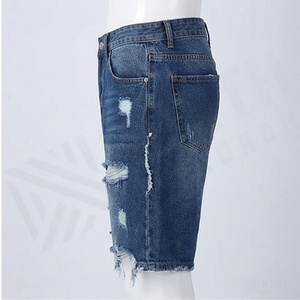 Pantalones Cortos de Mezclilla para Hombre, Estilo Hip Hop Urbano, Lavados, Desgastados, con Flecos, Holgados, de Alta Calidad, Moda Urbana - Product Image 3