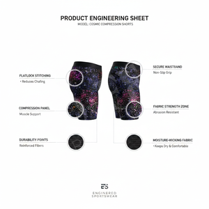 Shorts de sport confortables à design personnalisé, imprimés, extensibles, respirants, pour yoga, course à pied, séchage rapide, vêtements de sport, shorts de gym OEM ODM - Product Image 2