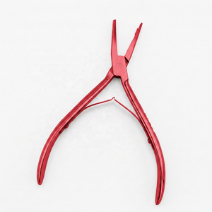 Nouvelles pinces à micro-anneaux pour extensions capillaires, style 2026, réutilisables, en acier inoxydable, à pointe carrée, marque personnalisée TEEJAY - Product Image 1