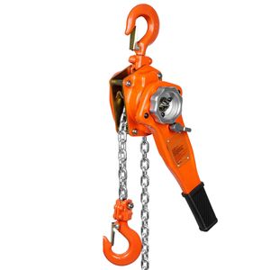 Paranco a Catena Manuale con Sistema di Freno a Doppio Blocco, Lunghezza 5ft, Acciaio Zincato, Capacità 1 Tonnellata, Sollevamento 6m, Guida Catena Automatica - Product Image 1