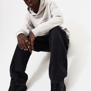 Sweats à capuche streetwear pour hommes, logo personnalisé, sweats à capuche d'hiver épais et amples, pull-over unisexe uni, capuche premium 3D embossée - Product Image 6
