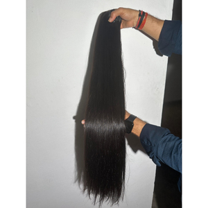 Extensiones de Cabello Humano Virgen 100% Natural, Estilo Liso, Remy Indio, Sin Procesar, Doble Trama a Máquina, Precios Bajos, Cutículas Intactas - Product Image 3