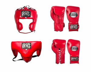 Gants de boxe professionnels Cleto Reye en cuir de vachette de qualité supérieure avec protège-joue et protège-tête à lacets, prix de gros RTS AS-SP-15 - Product Image 1
