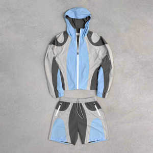 Ensemble court en nylon respirant de qualité supérieure, coupe décontractée, coupe-vent, deux pièces, pour homme, idéal pour l'été - Product Image 1