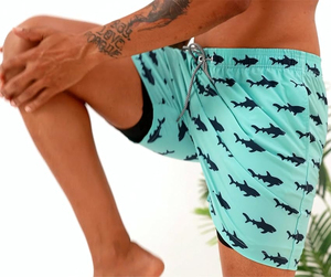 Pantalones cortos de playa de verano para hombre, color sólido, a la moda, con doble bolsillo, cintura elástica, pantalones cortos de playa cómodos y frescos - Product Image 3